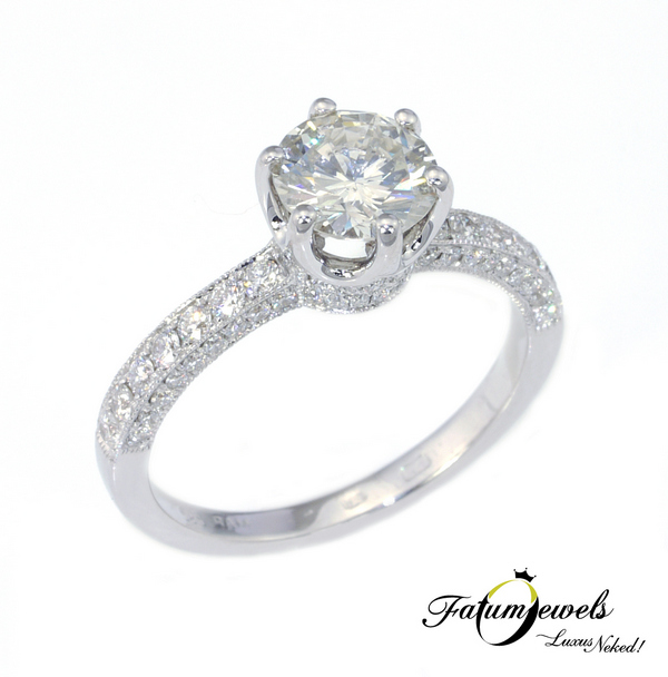 Fatumjewels Arszinoe gyémánt eljegyzési gyűrű