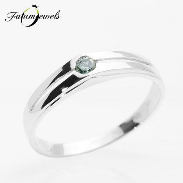 Fatumjewels kék gyémánt eljegyzési gyűrű