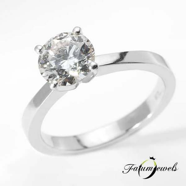 Fatumjewels gyémánt eljegyzési gyűrű szoliter